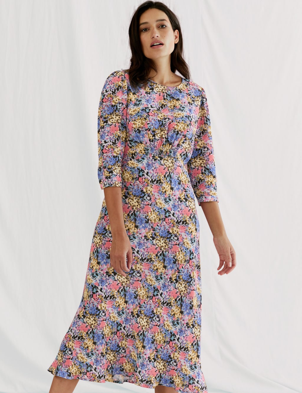 Floral Empire Line Midi Tea Dress M S X GHOST M S