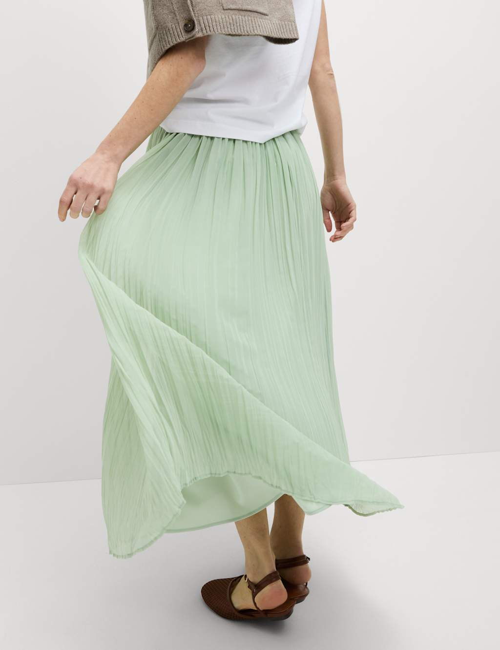 Crinkle Midaxi Column Skirt 4 of 5