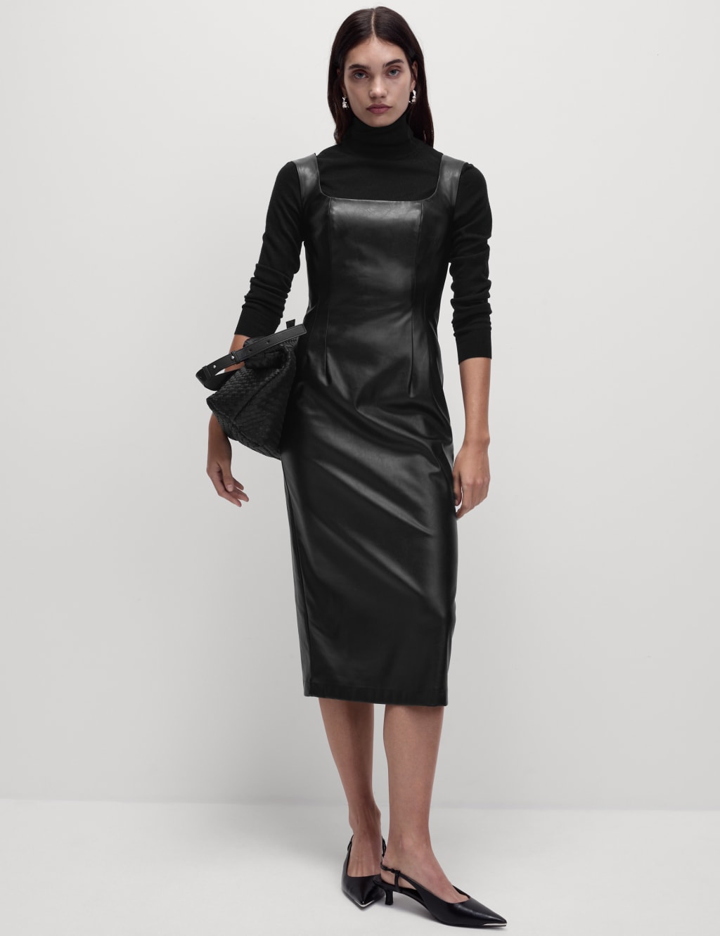 Marks and spencer leather dress online