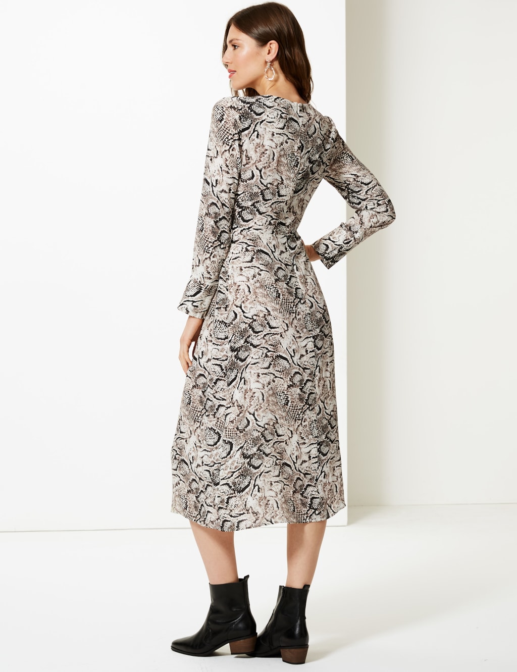Animal Twist Front Fit & Flare Midi Dress 5 of 5