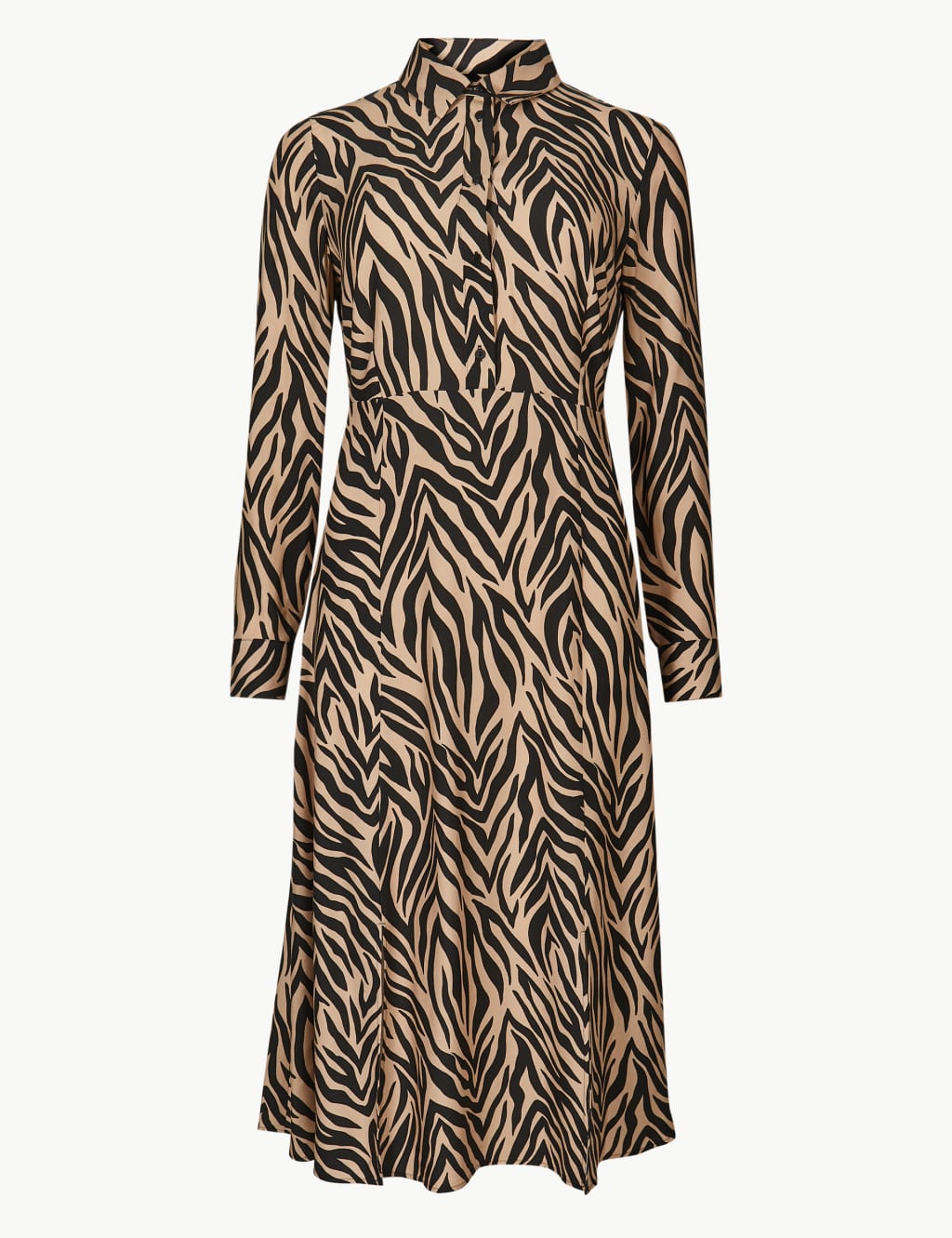 Animal Print Midi Shirt Dress M S Collection M S