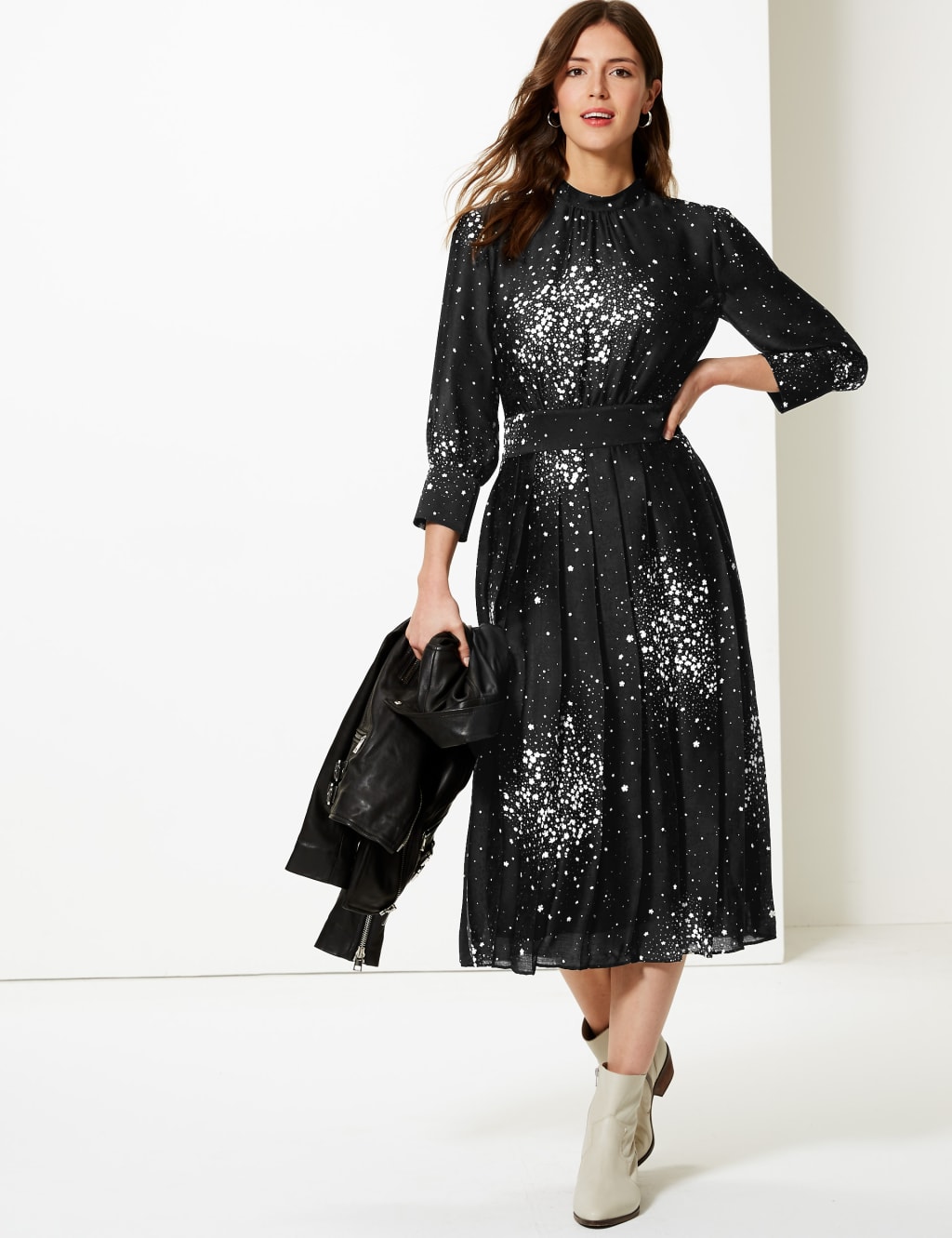 Petite floral midi dress store