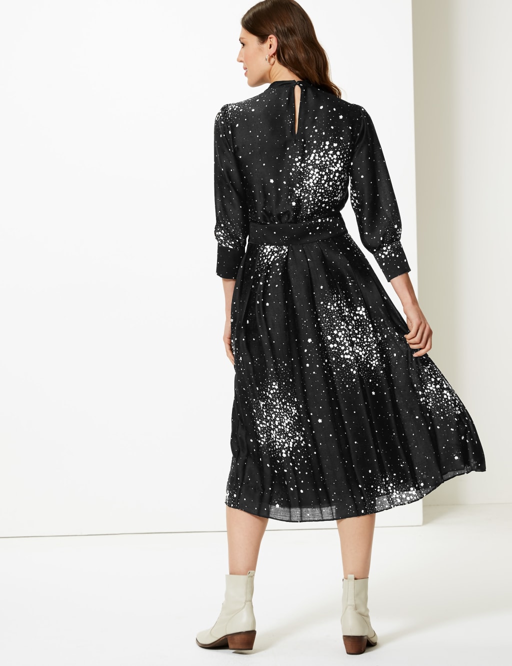 PETITE Floral Print Waisted Midi Dress 4 of 4