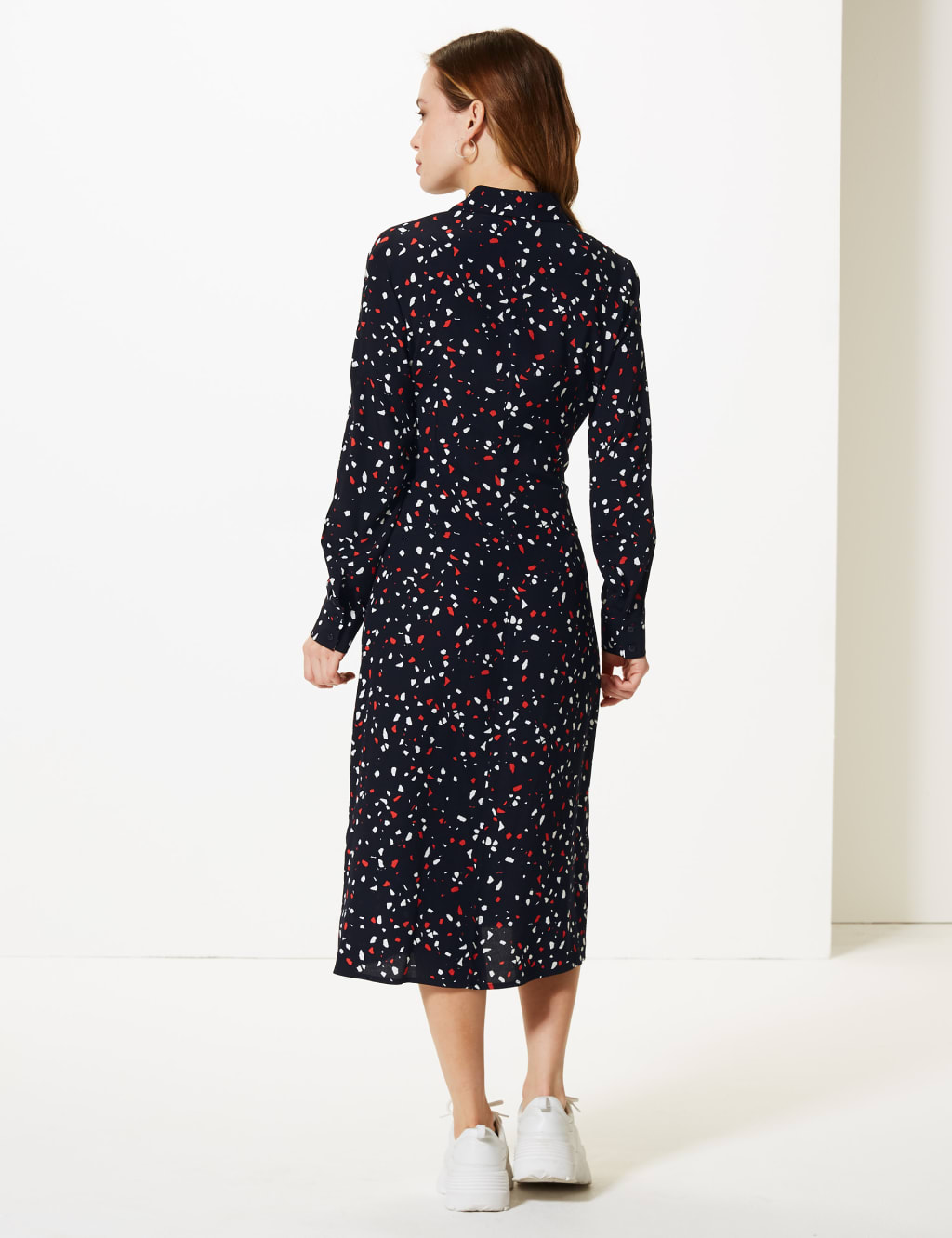 PETITE Printed Shirt Midi Dress 4 of 4