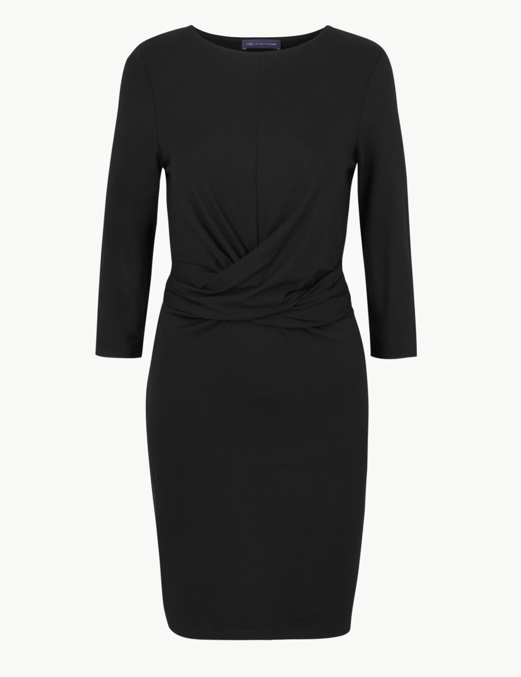 PETITE Twisted 3/4 Sleeve Bodycon Mini Dress 2 of 4