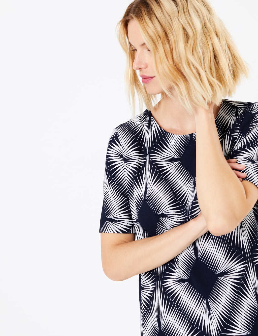 Printed Woven Shift Dress M S Collection M S
