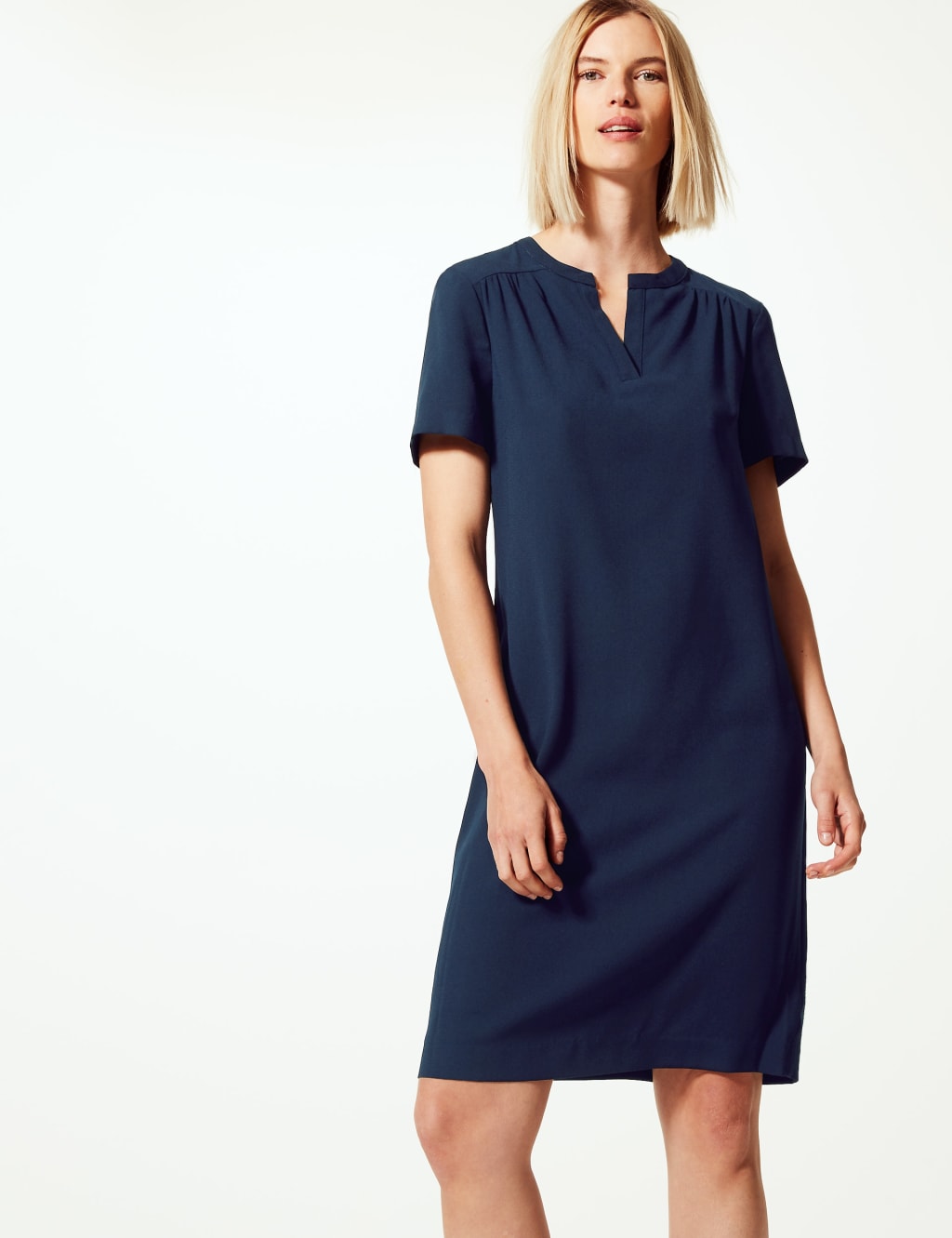 M&s navy shift dress 2025