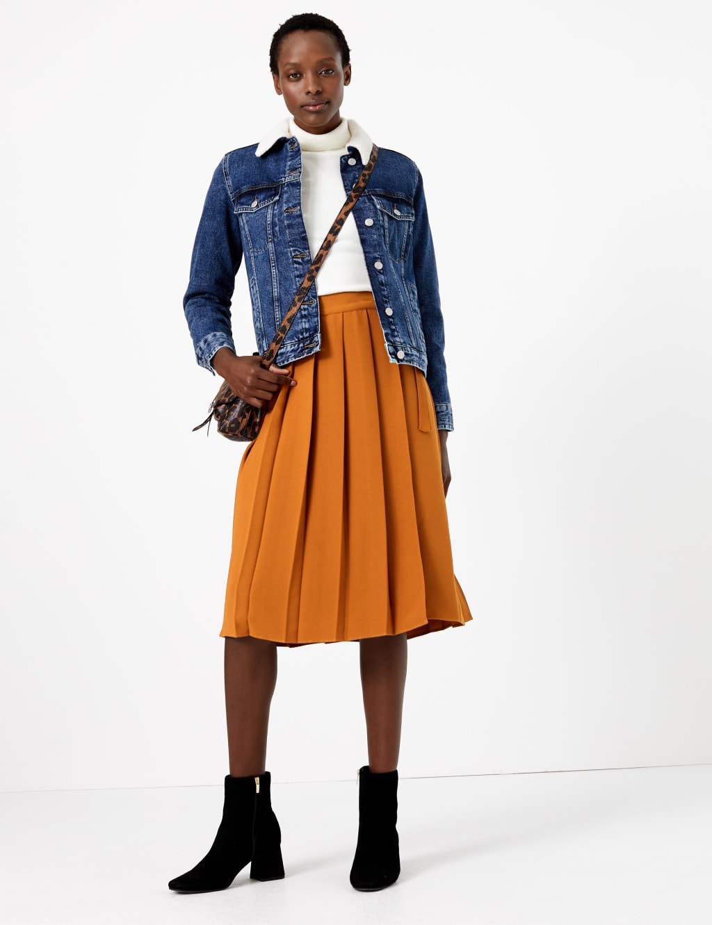 Pleated Midi Skirt M S Collection M S