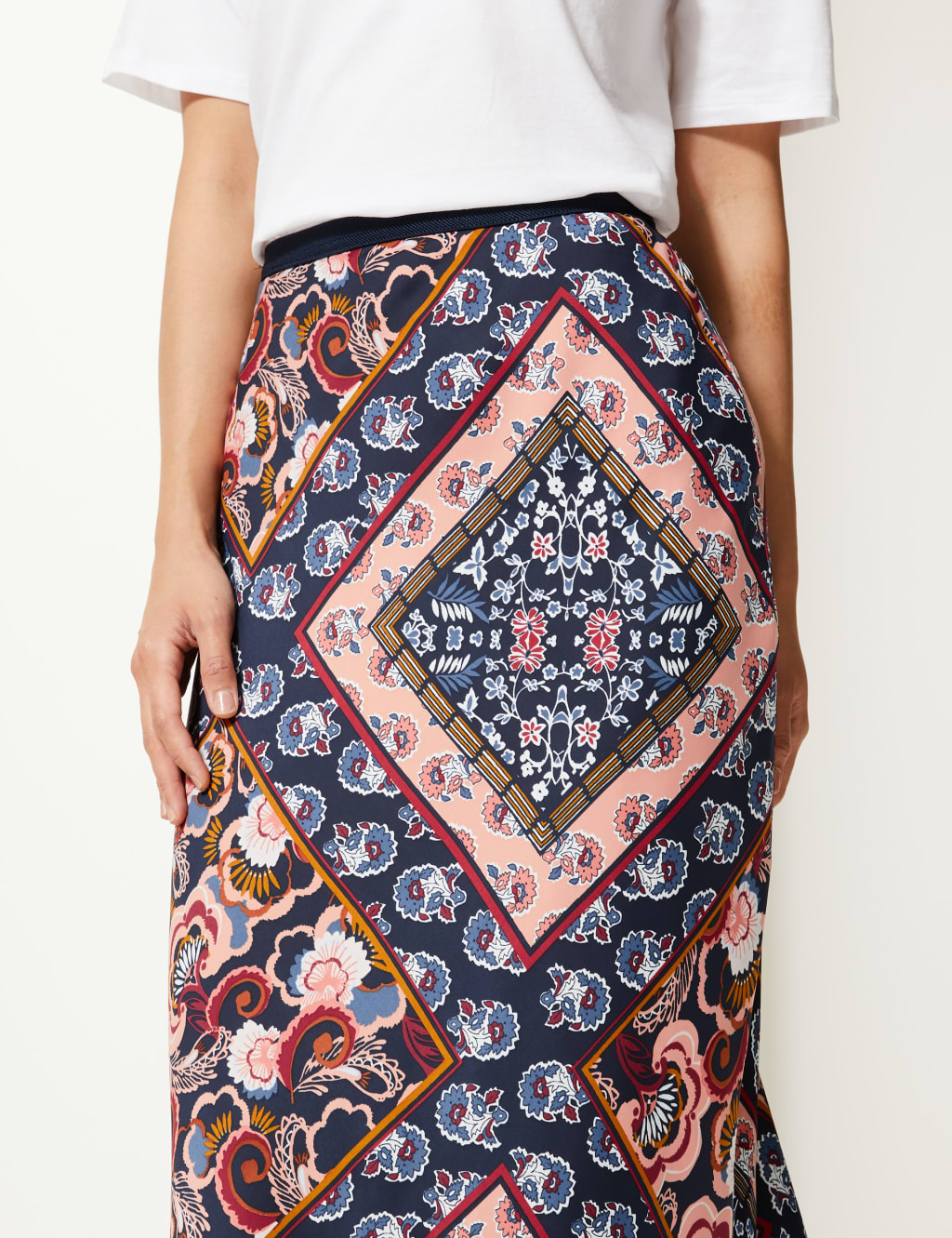 Paisley Scarf Print Slip Skirt 4 of 4