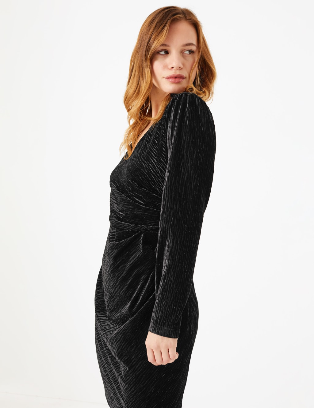 PETITE Velvet Bodycon Mini Dress 1 of 5
