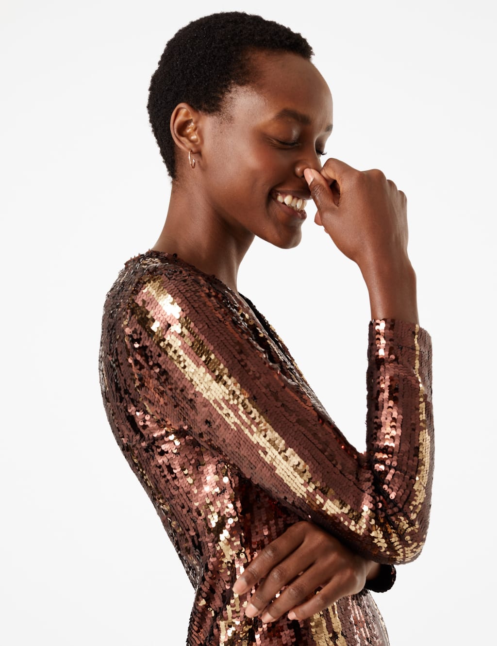 Sparkly Shift Mini Dress 3 of 4