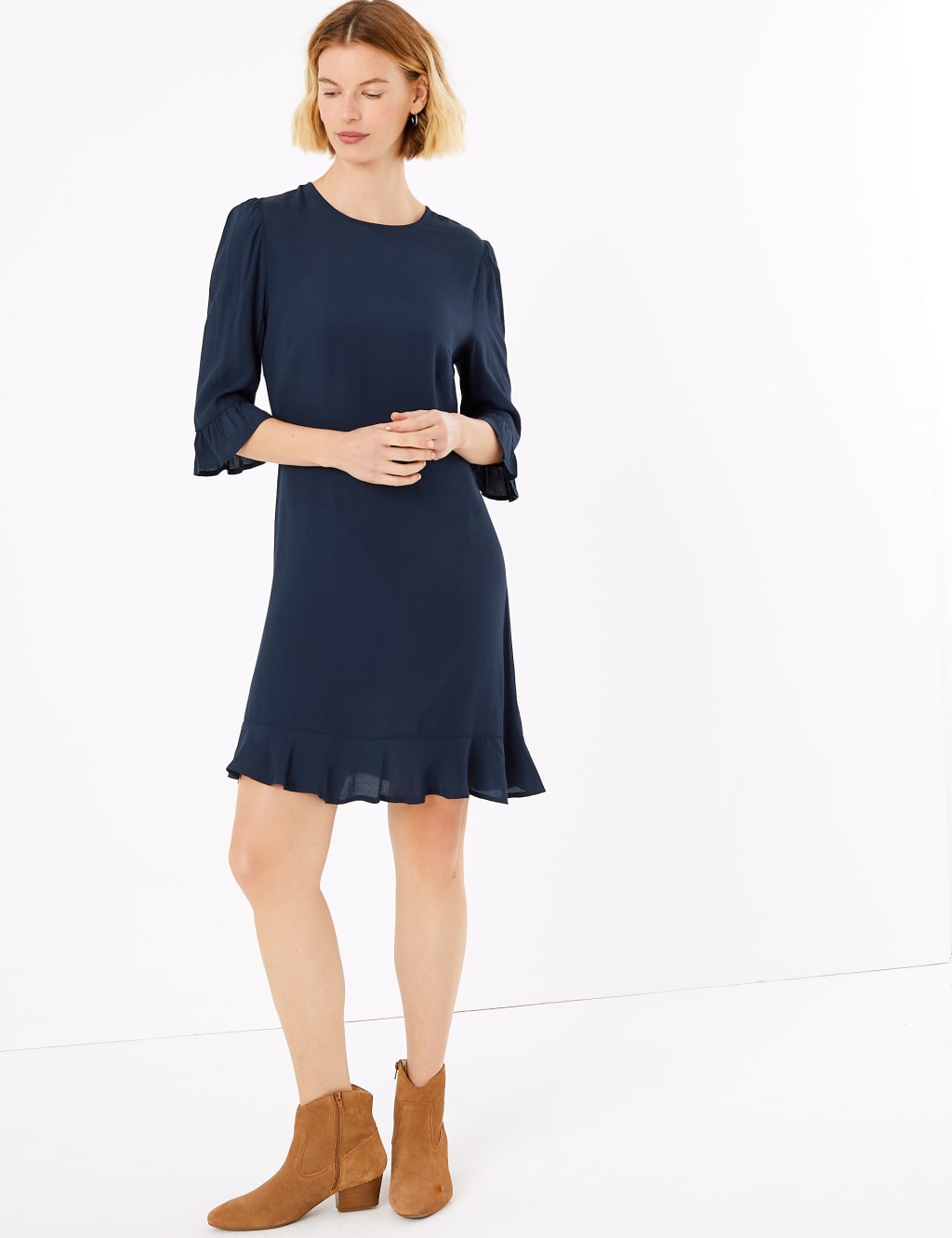 Frill Detail Mini Skater Dress M S Collection M S