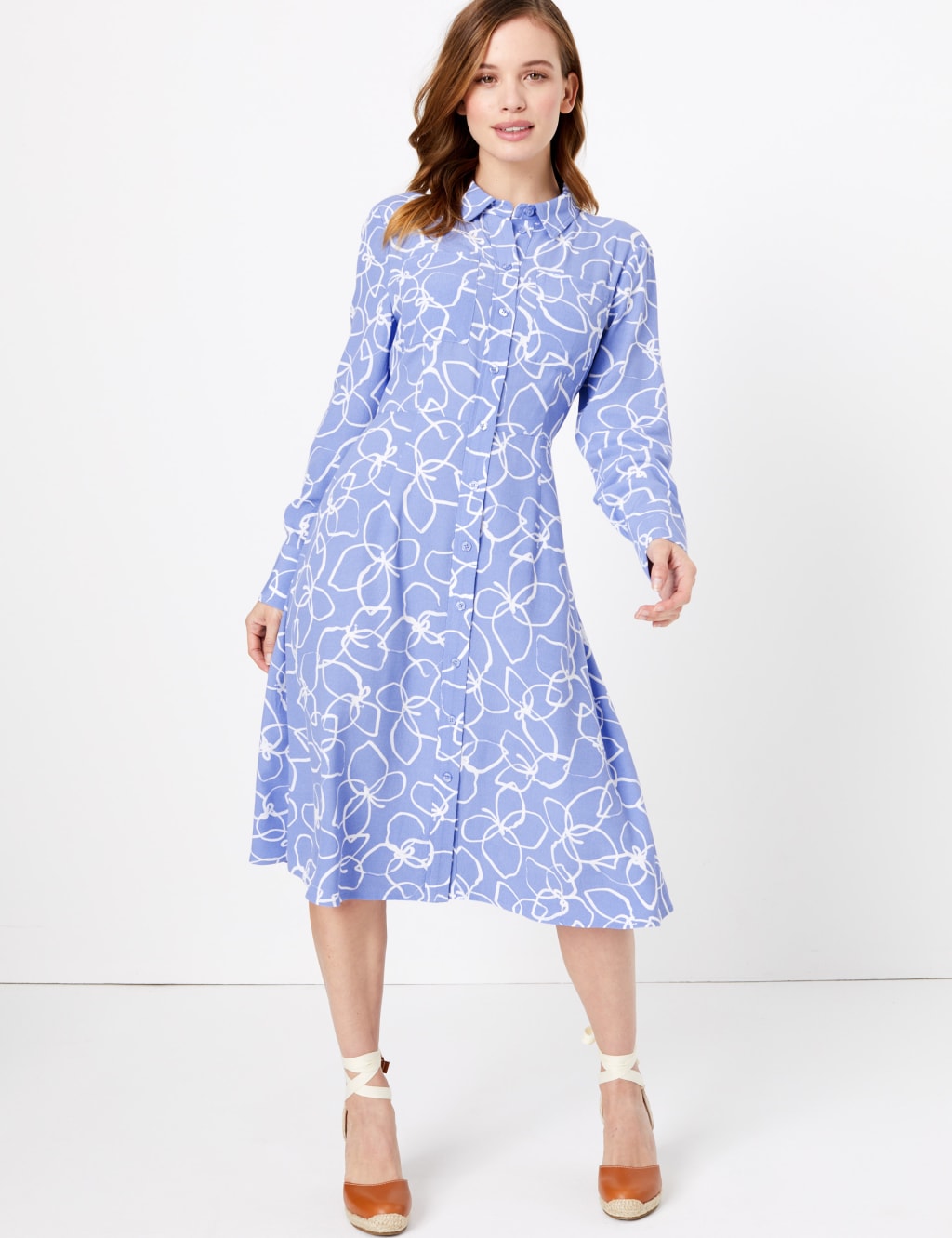 Petite shirt midi dress 2025