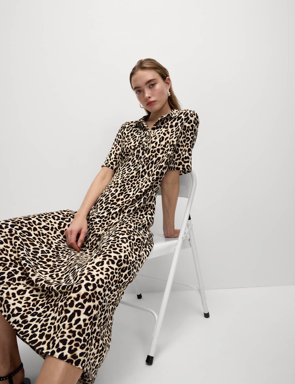 Animal Print Midaxi Shirt Dress 5 of 5