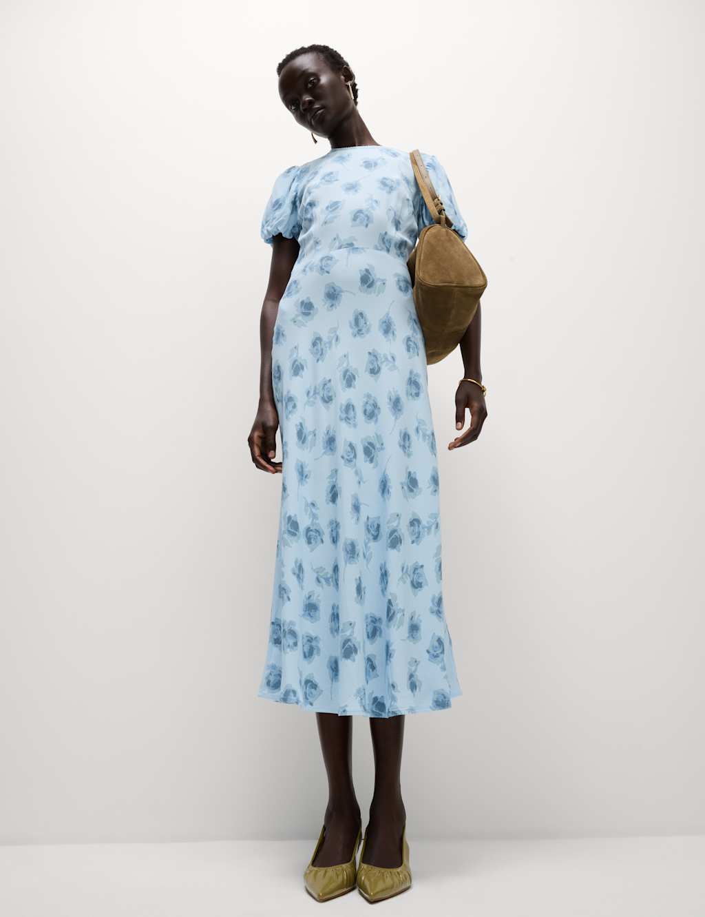 Floral Round Neck Midaxi Tea Dress 4 of 4