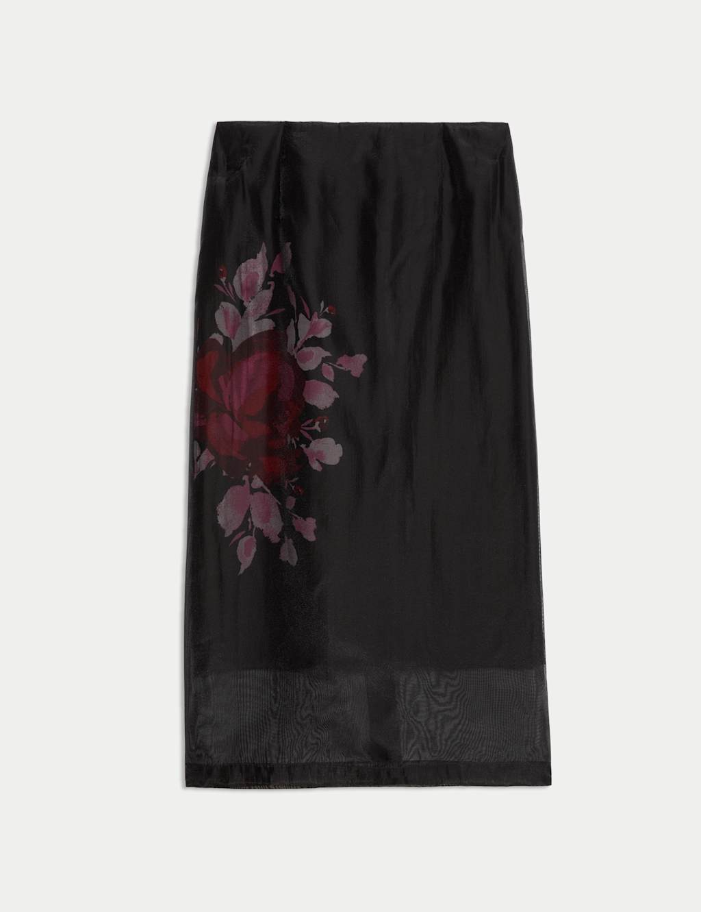 Organza Floral Midi Pencil Skirt 2 of 7
