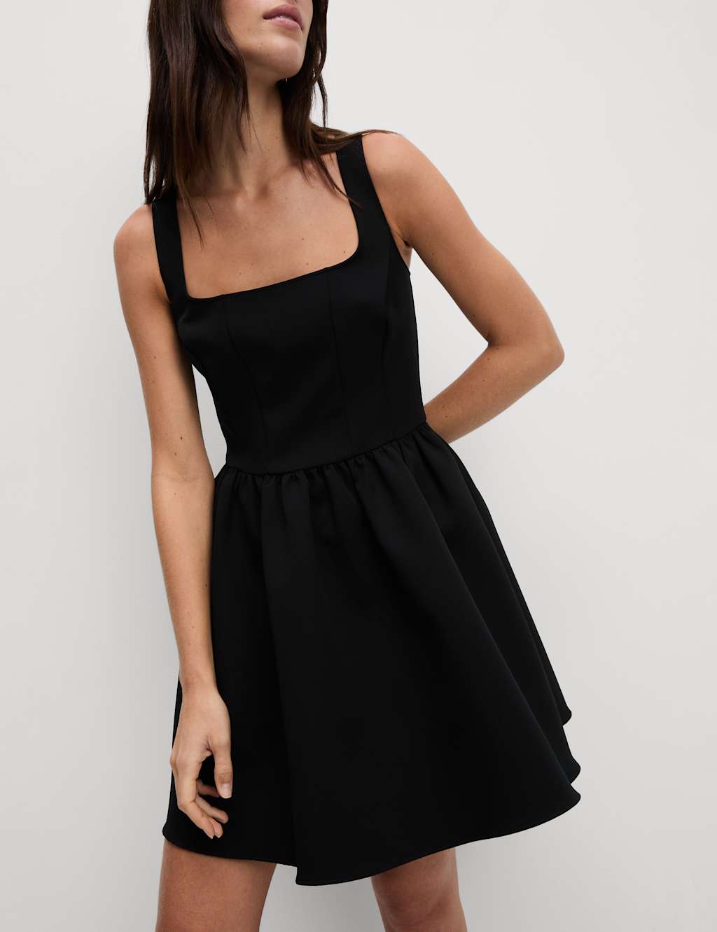 Square Neck Waisted Mini Dress 5 of 5