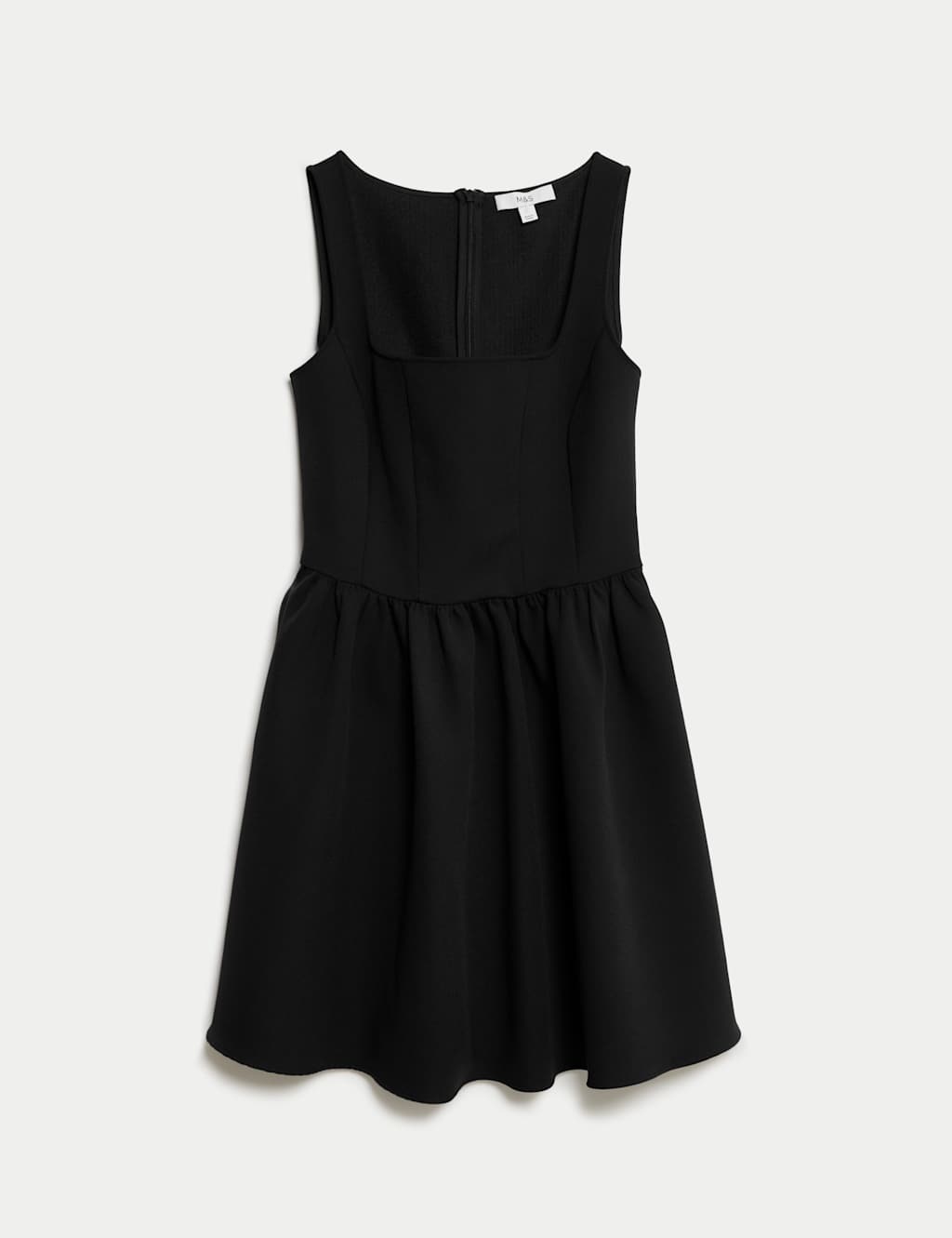 Square Neck Waisted Mini Dress 2 of 5