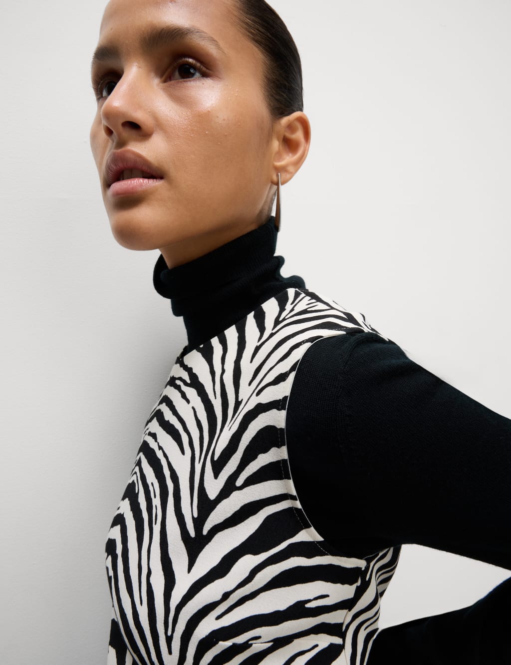 Animal Print Round Neck Mini Shift Dress 1 of 6