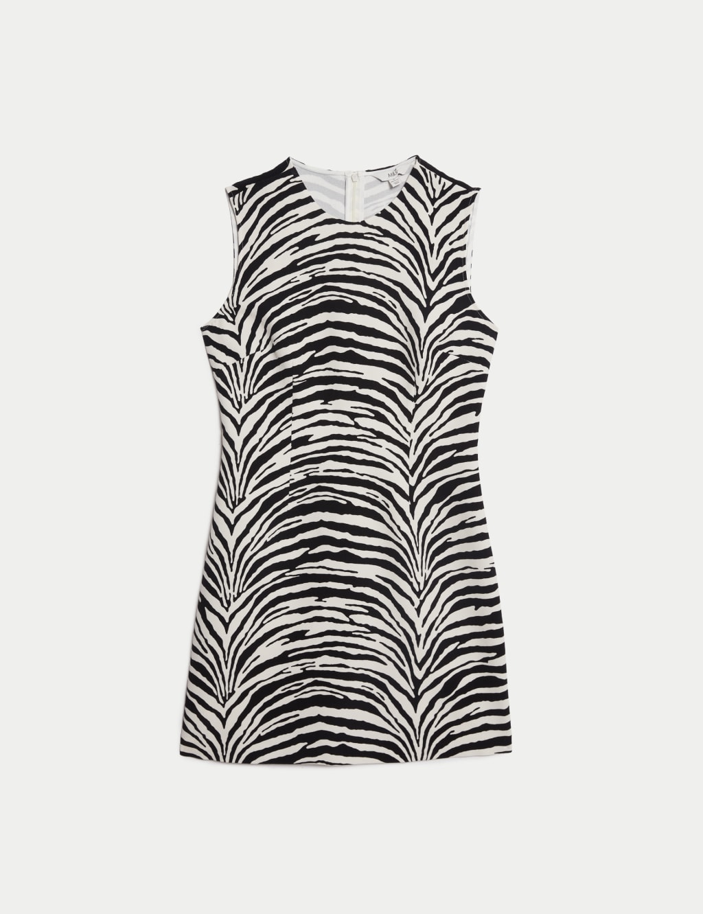 Animal Print Round Neck Mini Shift Dress 2 of 6