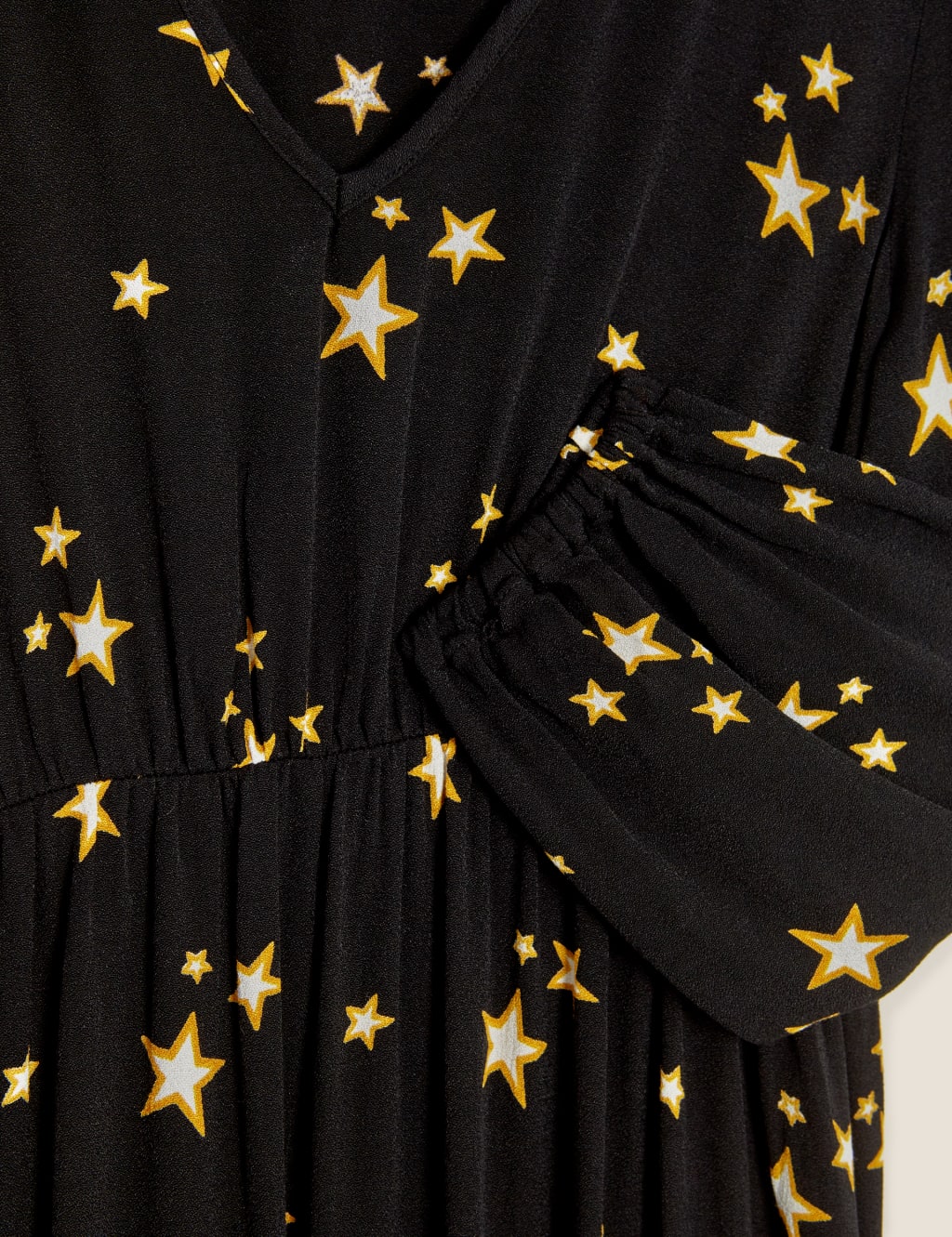 Star Print V-Neck Midaxi Tiered Dress 6 of 7