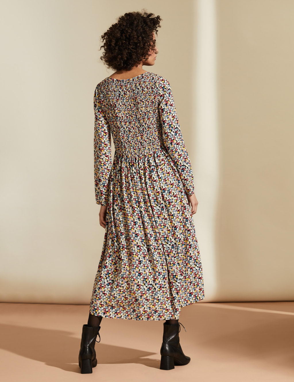Ditsy Floral Midaxi Smock Dress 5 of 7