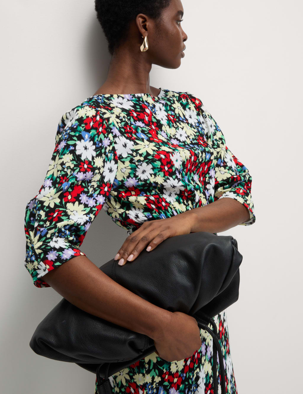 Floral Round Neck Midaxi Tea Dress 4 of 5
