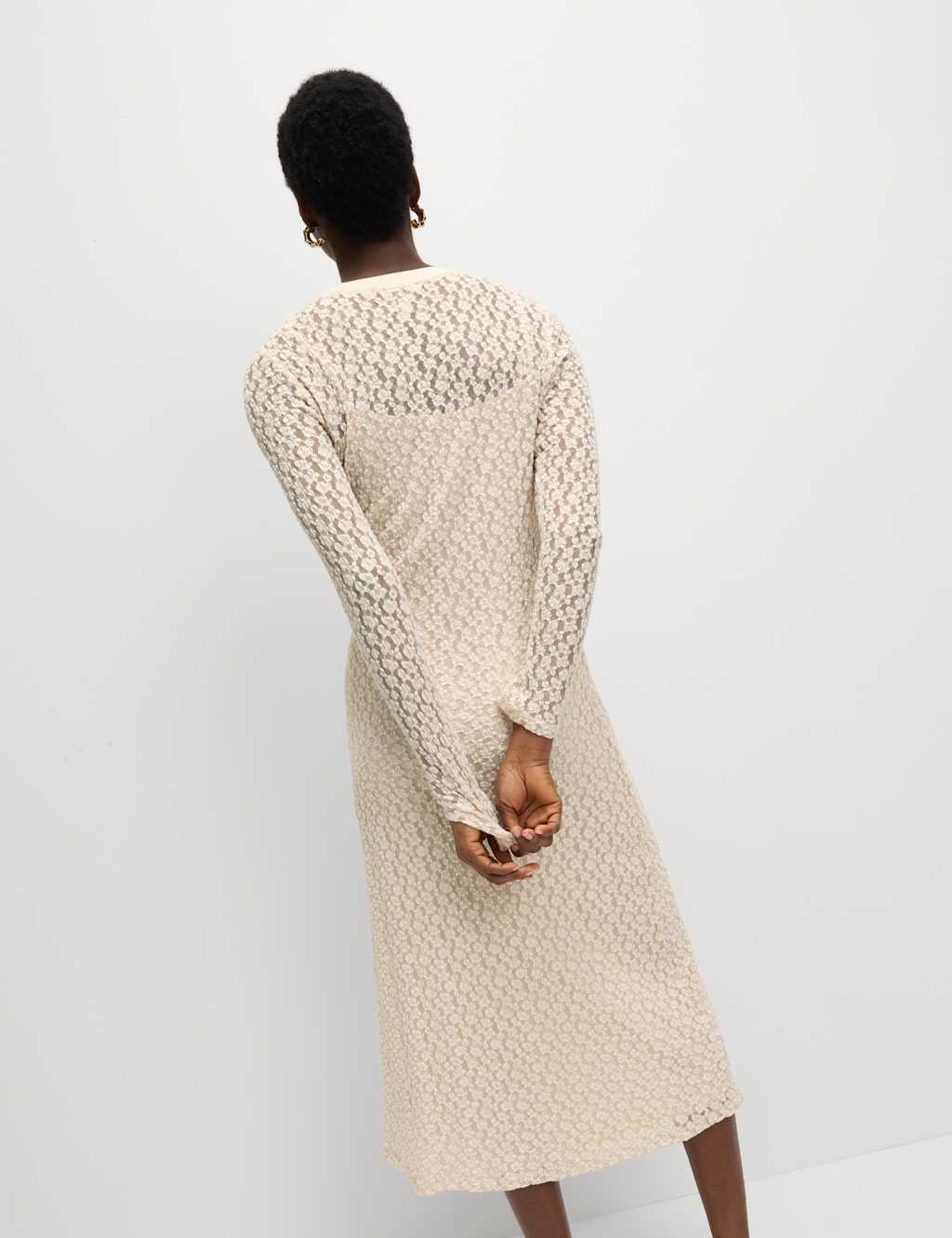 Lace Midaxi Column Dress 3 of 5
