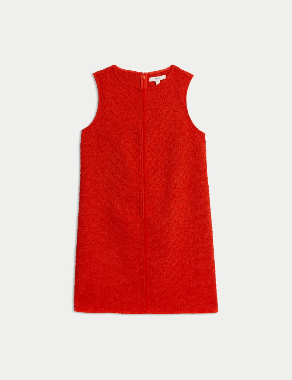 Textured Mini Shift Dress with Wool 2 of 4