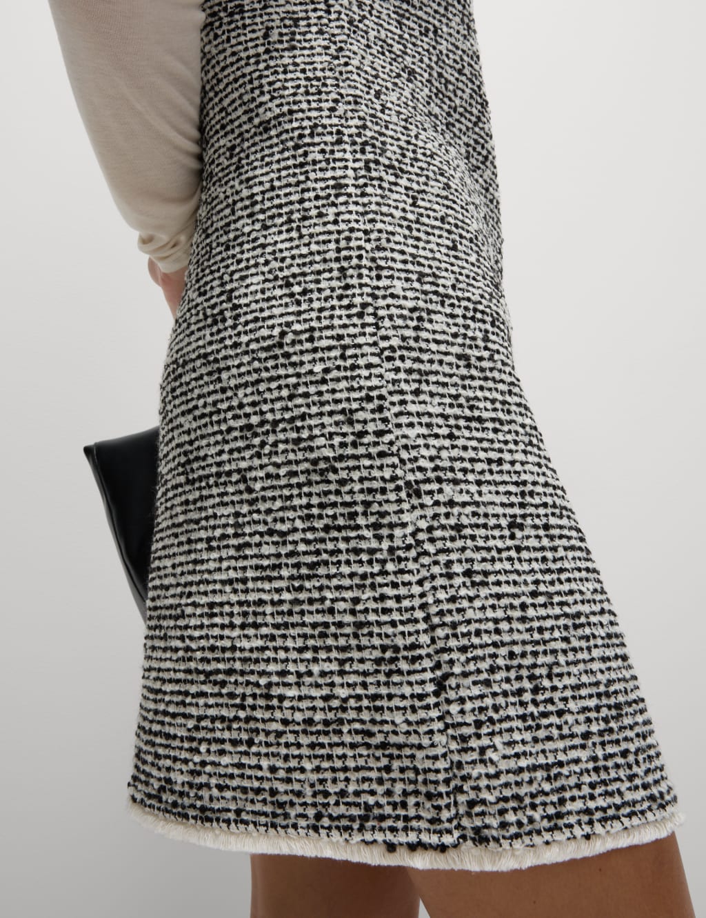 Dogtooth Mini Shift Dress with Wool 4 of 4