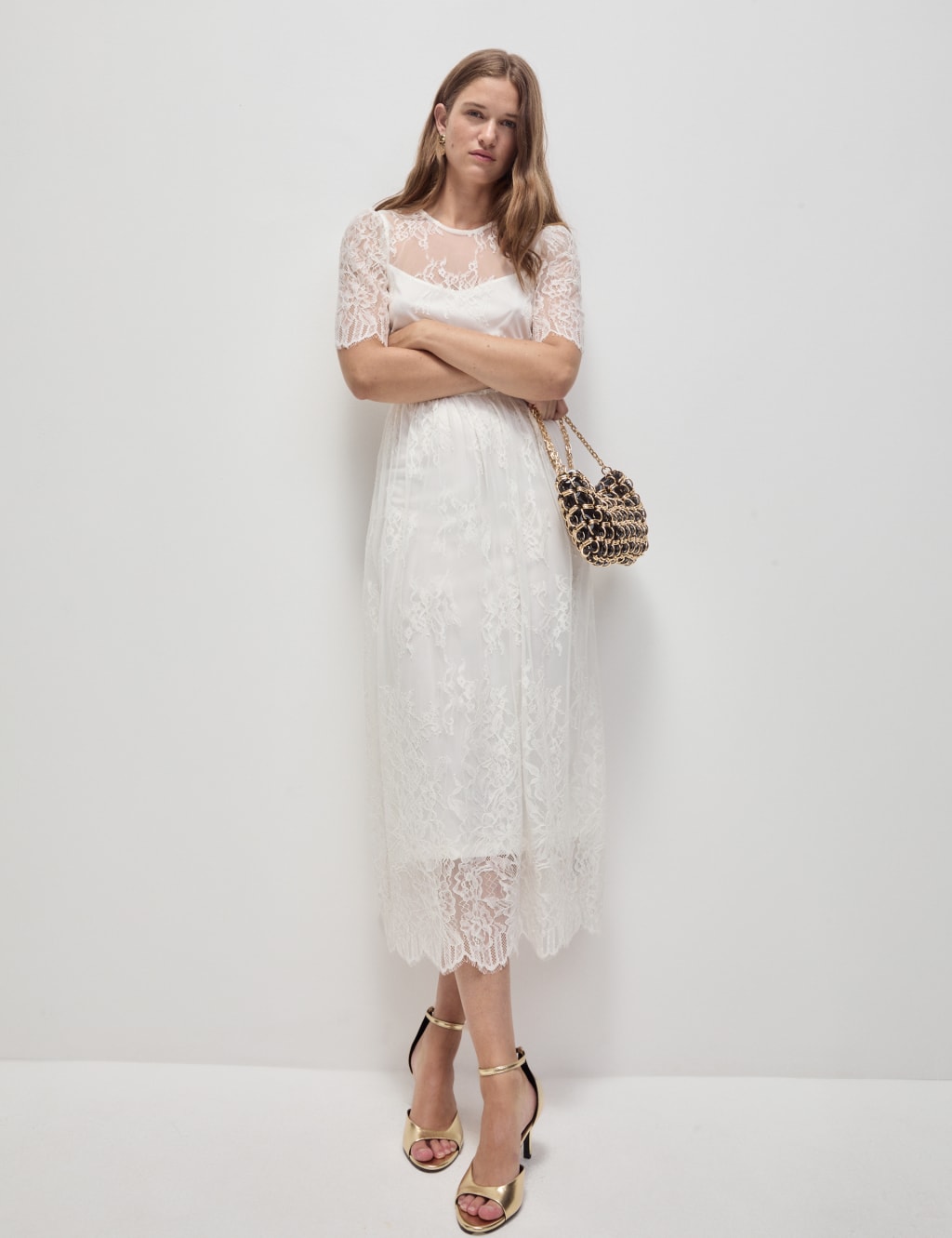 M and s lace dress hot sale