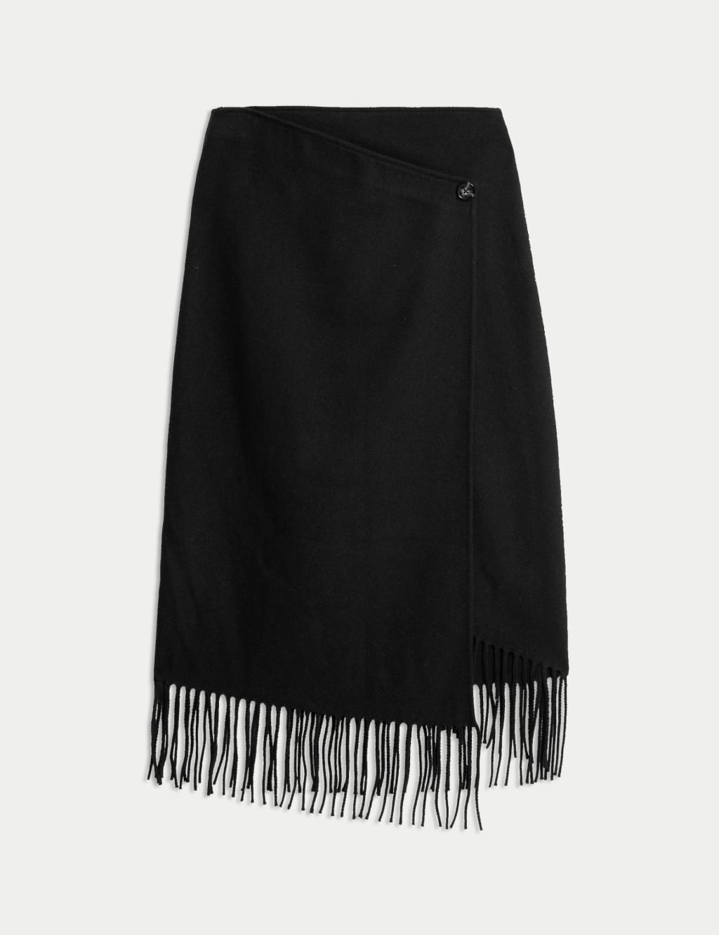 Wrap skirt long black discount