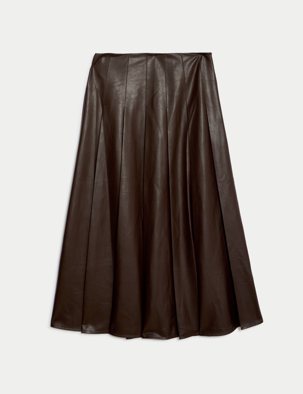 Leather pleated skirt a line best sale