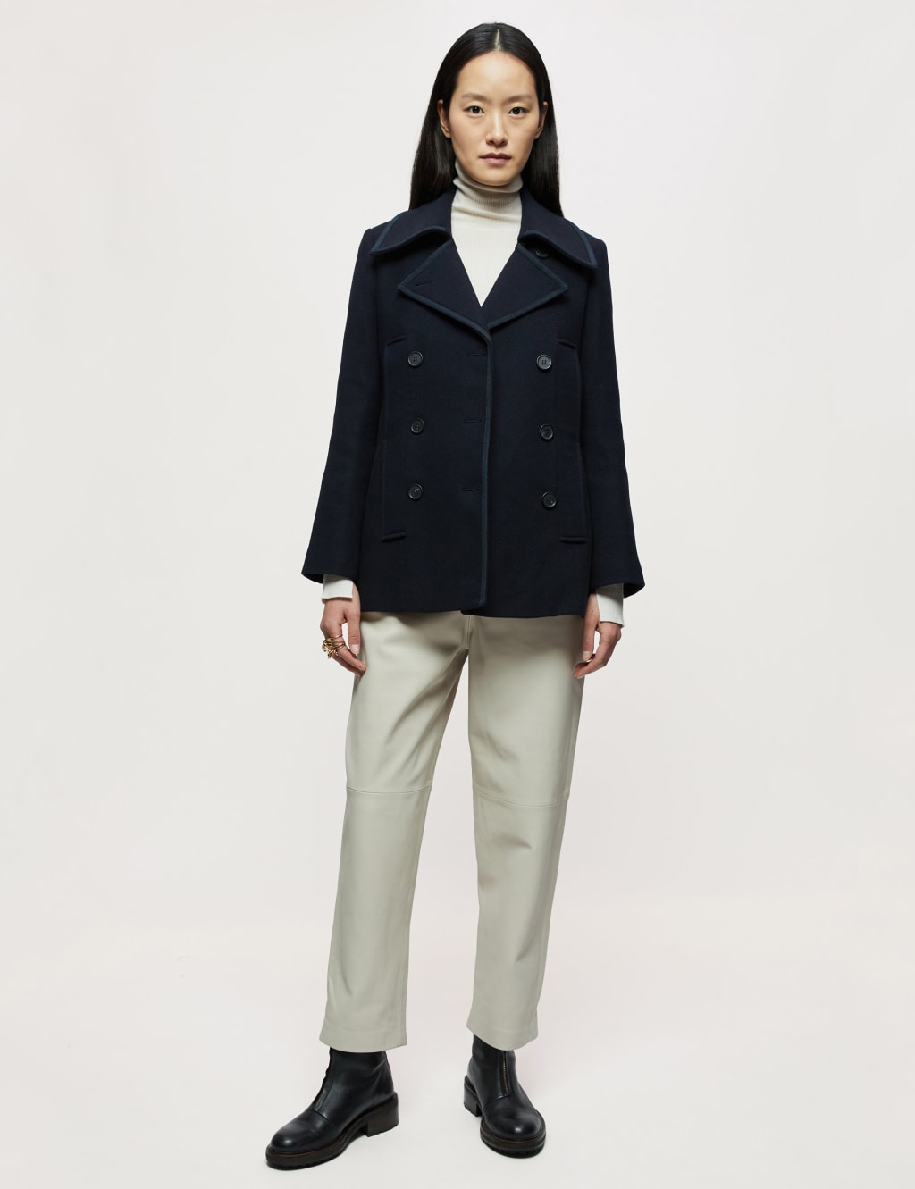 Jigsaw modern pea coat cheap