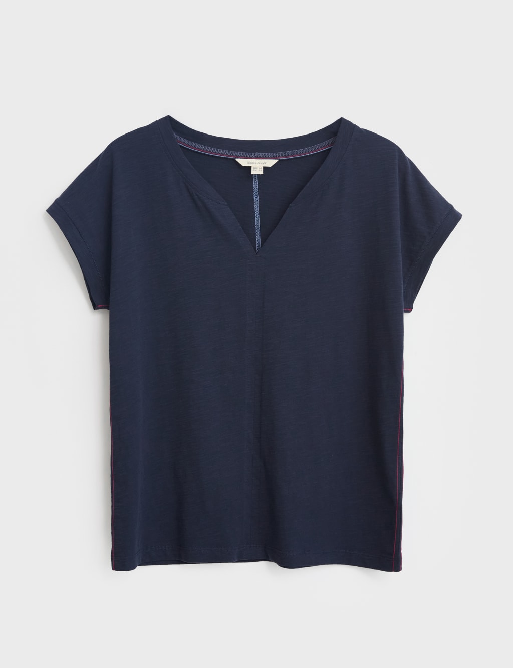 Pure Cotton Notch Neck Short Sleeve T-Shirt 2 of 4