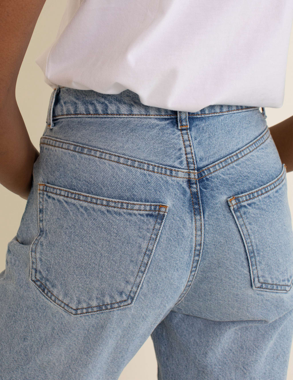 Pure Cotton Straight Leg Jeans 3 of 4