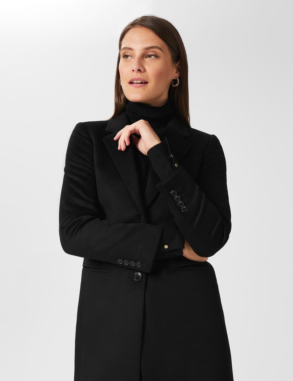 Tilda Pure Wool Single Breasted Coat HOBBS M S
