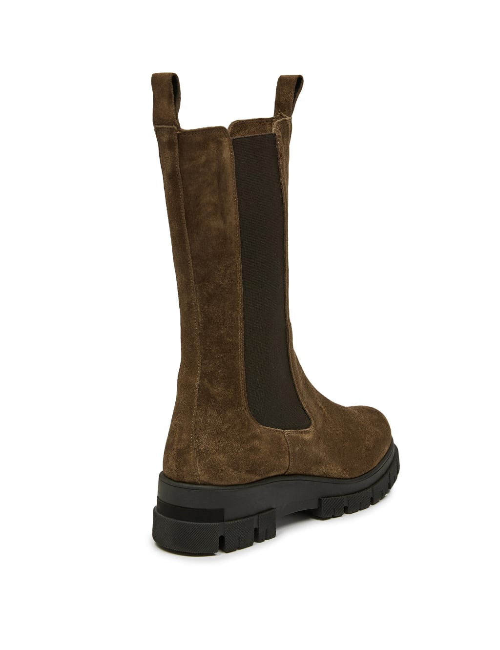 Suede Chelsea Chunky Block Heel Boots Celtic Co. M S