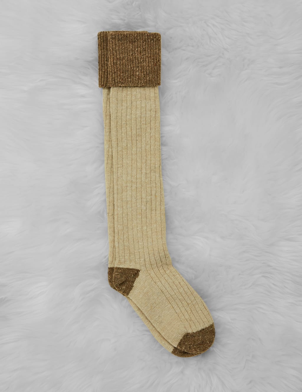 Merino Wool Ribbed Knee High Socks 3 of 3