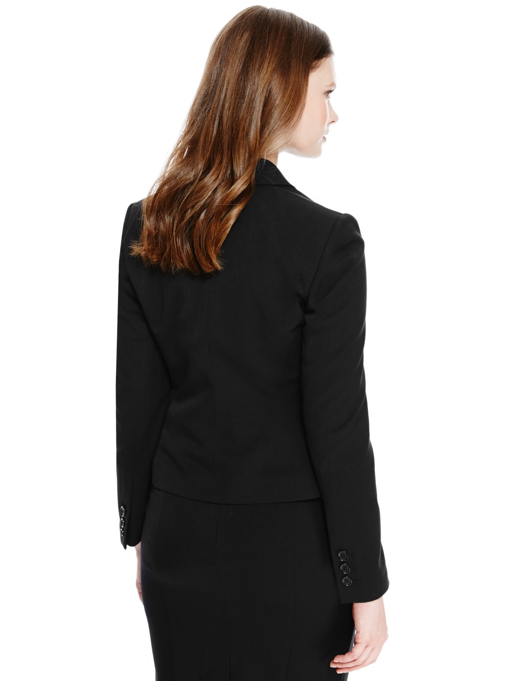 PETITE 1 Button Short Blazer M S Collection M S
