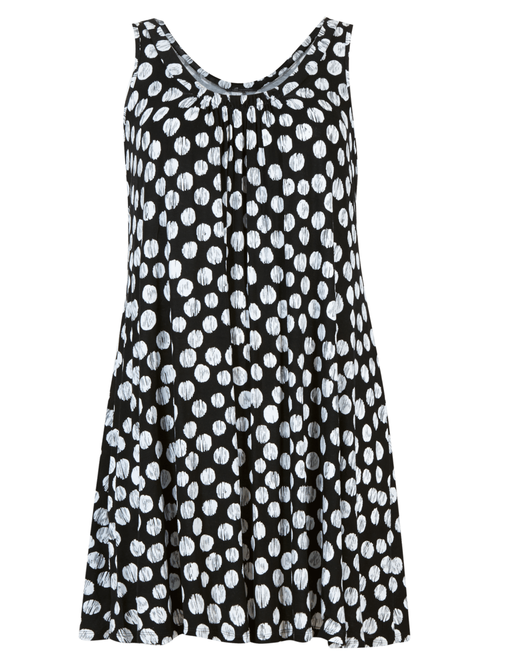 Spotted shift dress on sale