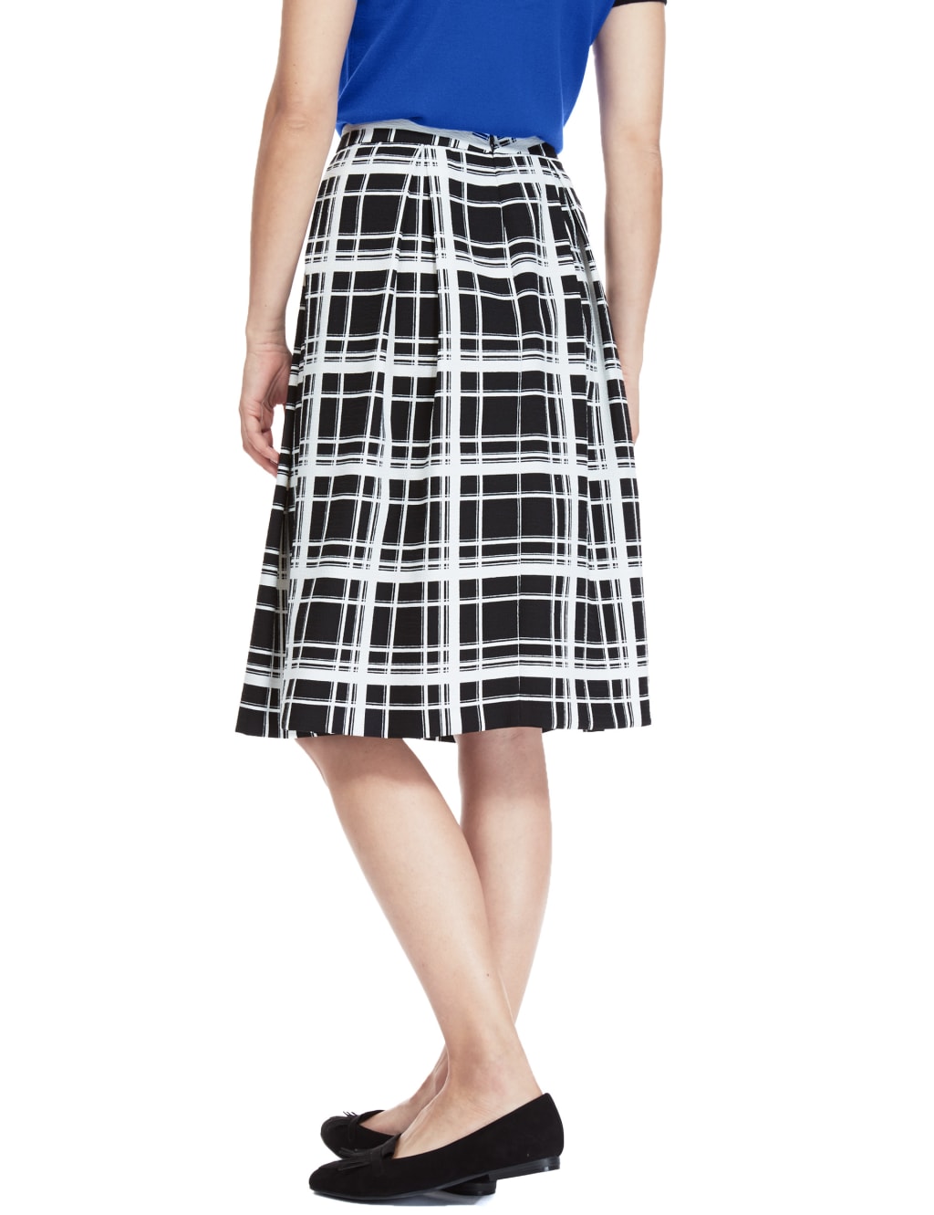 PETITE Checked Skater Skirt 3 of 3