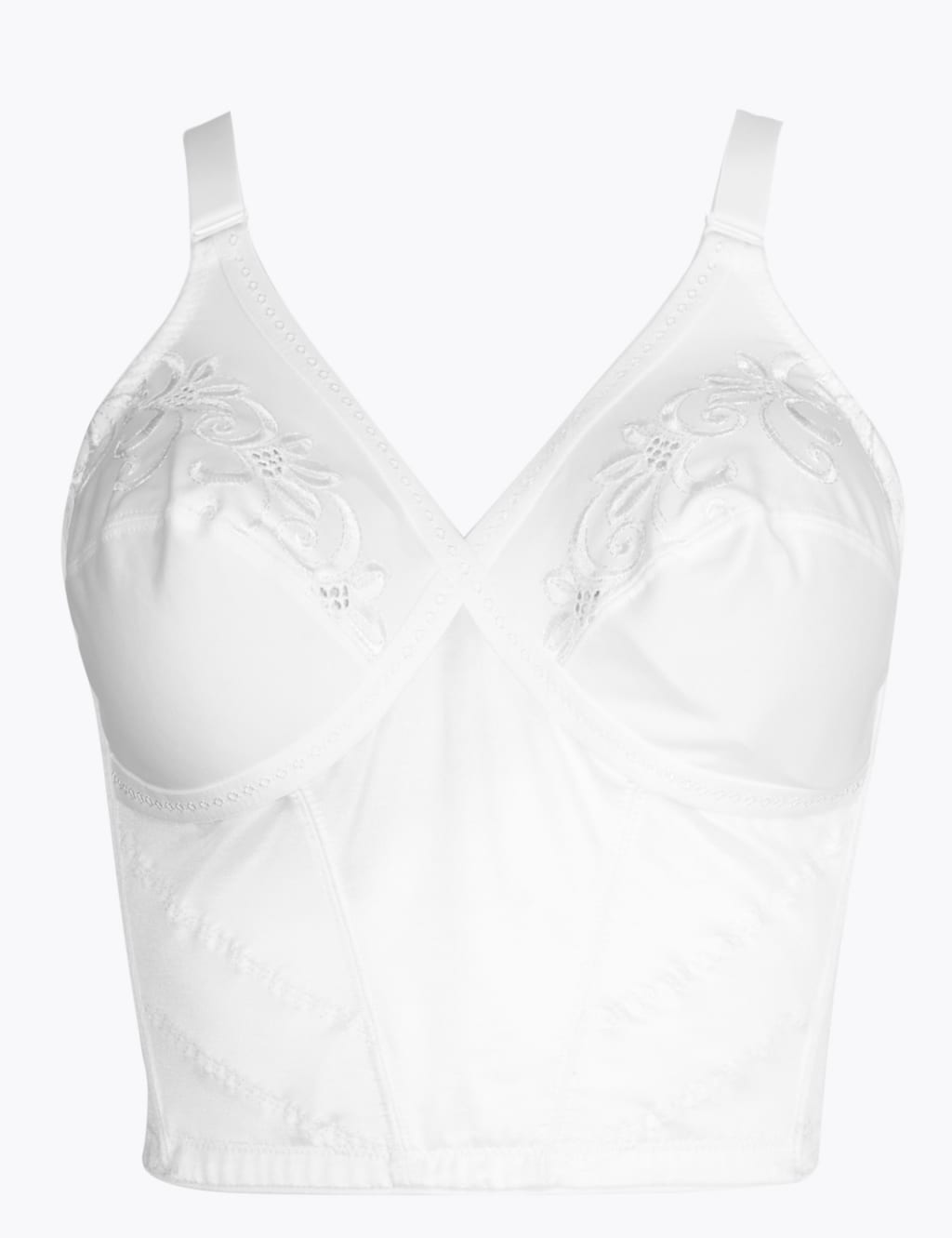 Firm Control Floral Embroidered Traditional Longline Bra B-DD 2 of 4