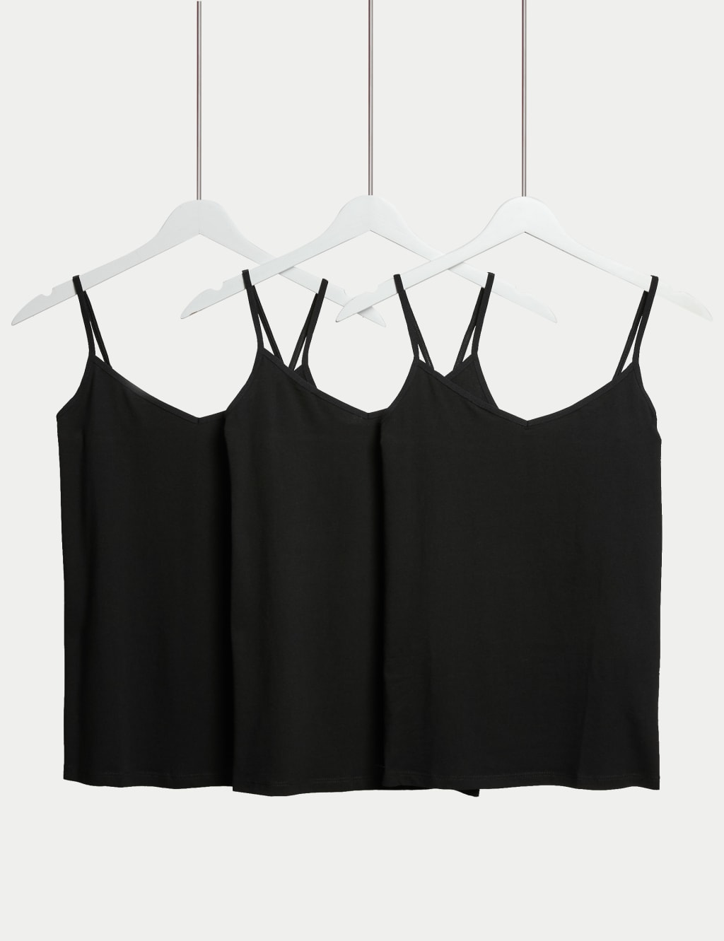 3pk Cotton Rich Strappy Vests 1 of 6