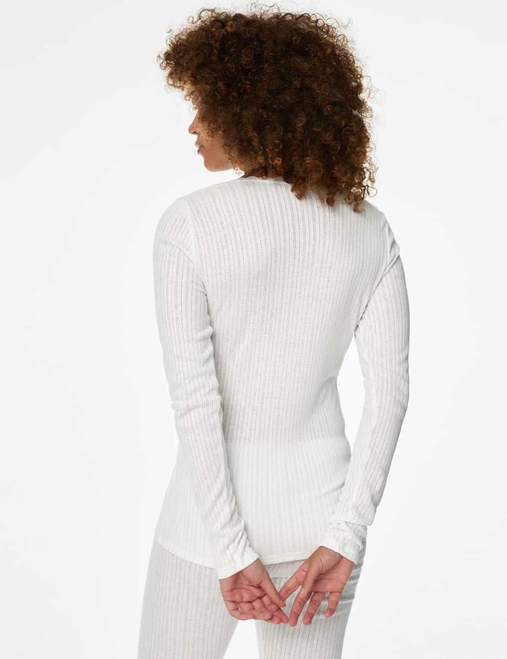 2pk Pointelle Thermal Long Sleeve Tops 5 of 6