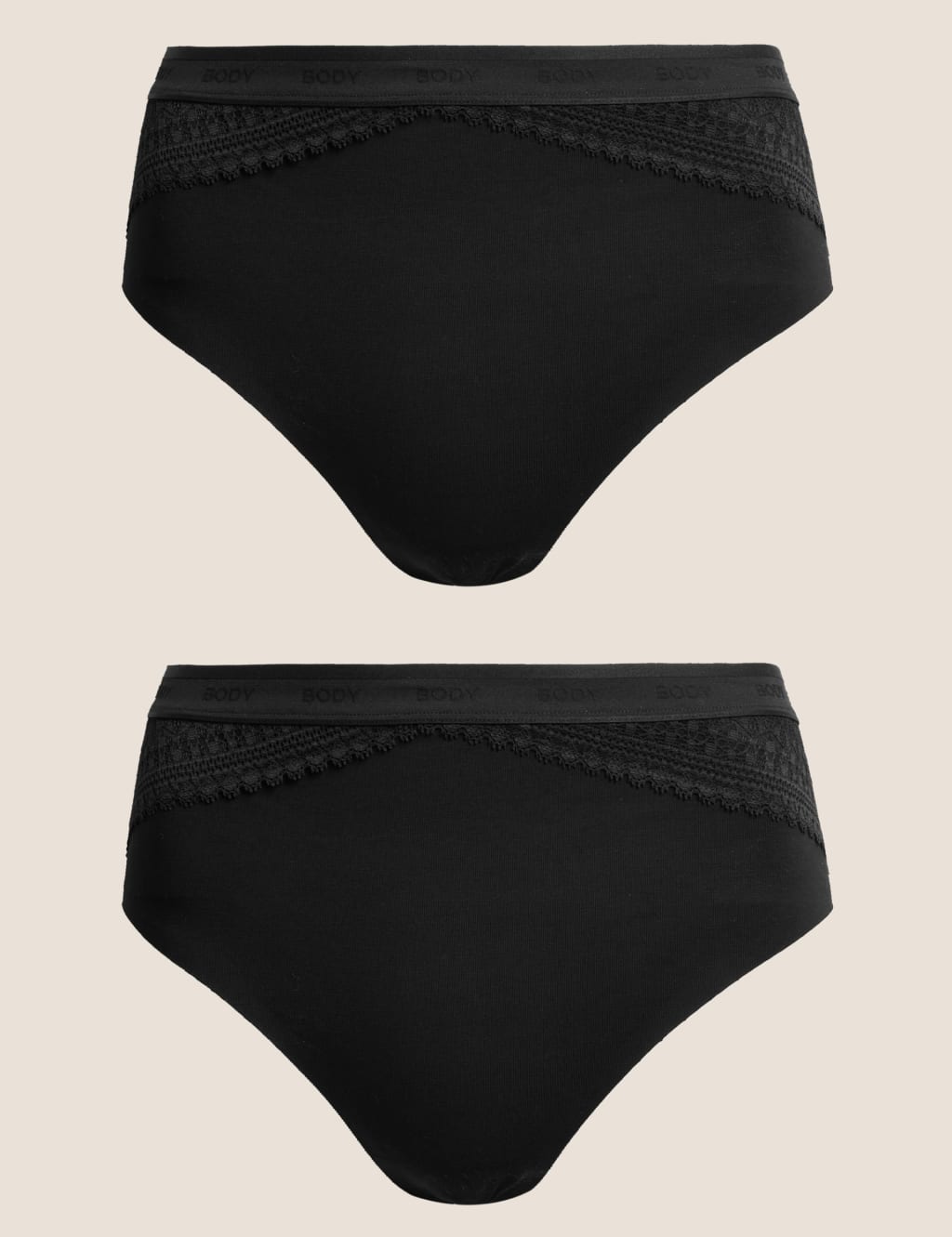2pk Light Control Cotton Rich Brazilian Knickers 1 of 7