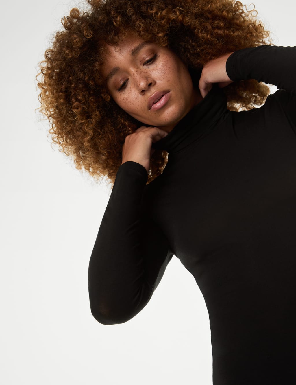 Ladies thermal polo neck jumpers sale
