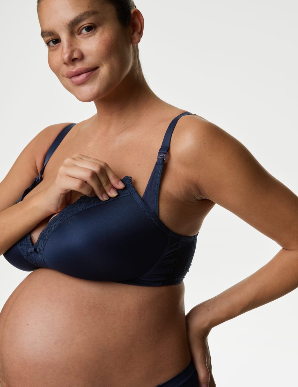 2pk Maternity Lace Trim Nursing Bras B-G 3 of 7
