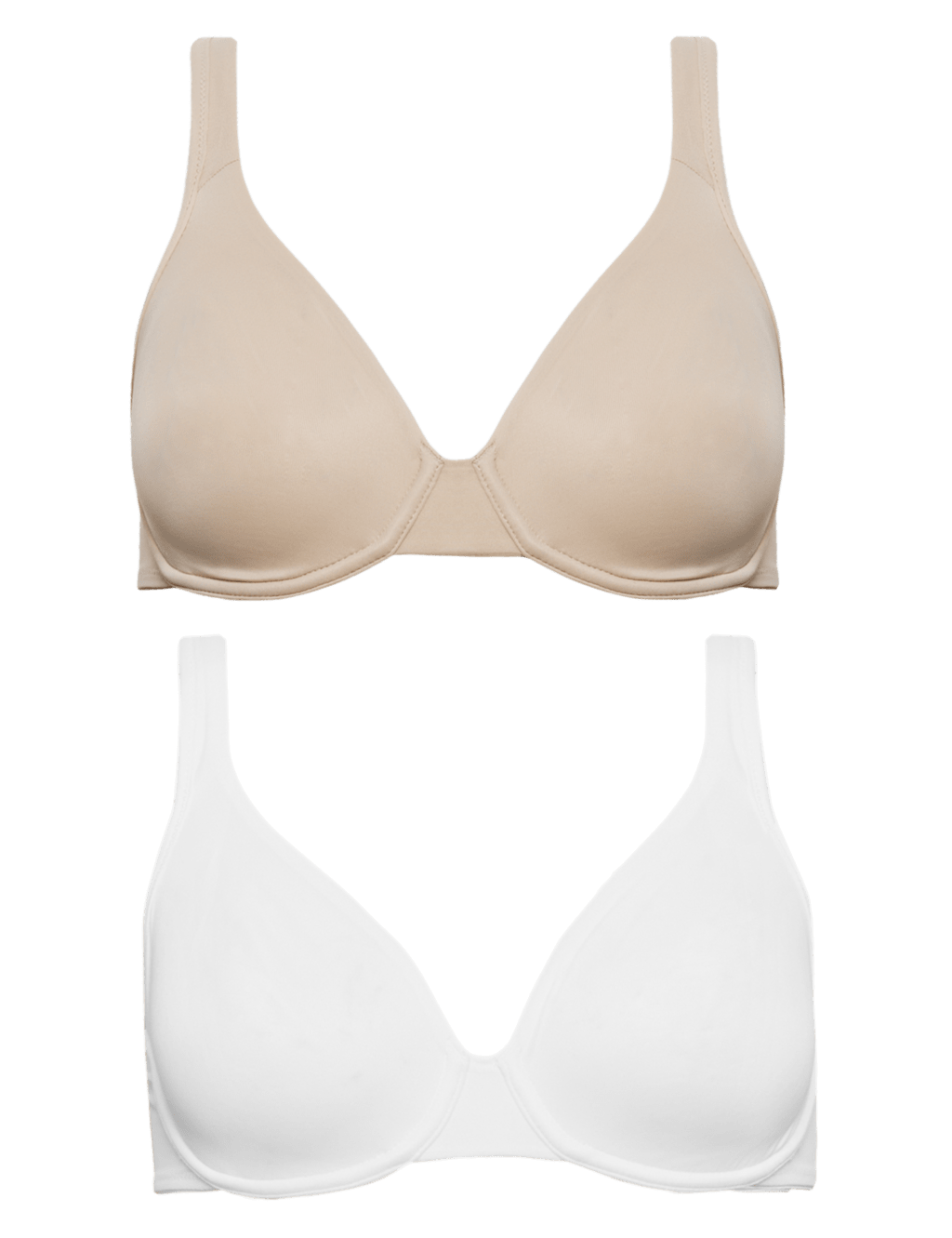 2 Pack Non-Padded Underwired Full Cup Bras A-DD 2 of 5