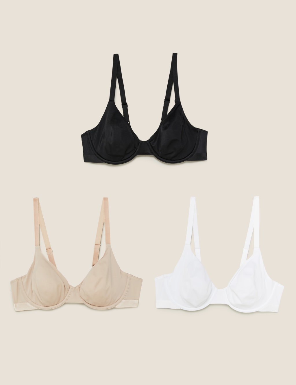 3 Pack Smoothing Wired Full Cup Bras A-E 1 of 1